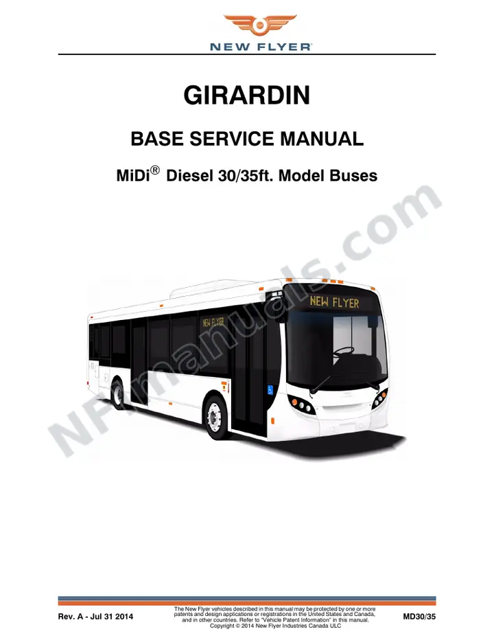 New Flyer MD30 Manual Package - Girardin included manual preview
