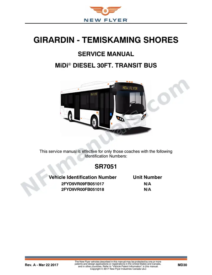 SR7051 Service Manual, Temiskaming Shores first-page preview