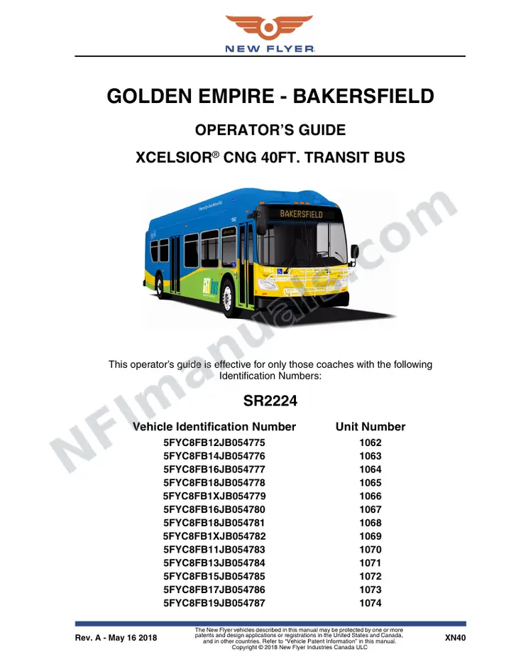SR2224 Operator's Guide, Golden Empire - Bakersfield first-page preview