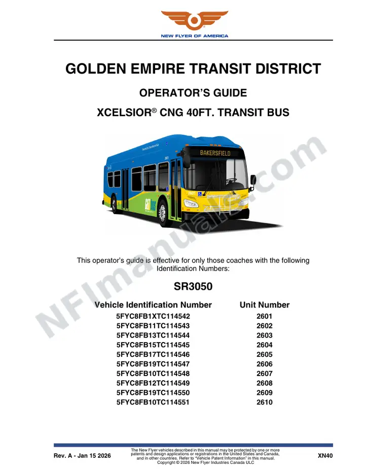 SR3050 Operator's Guide, Golden Empire Transit District first-page preview