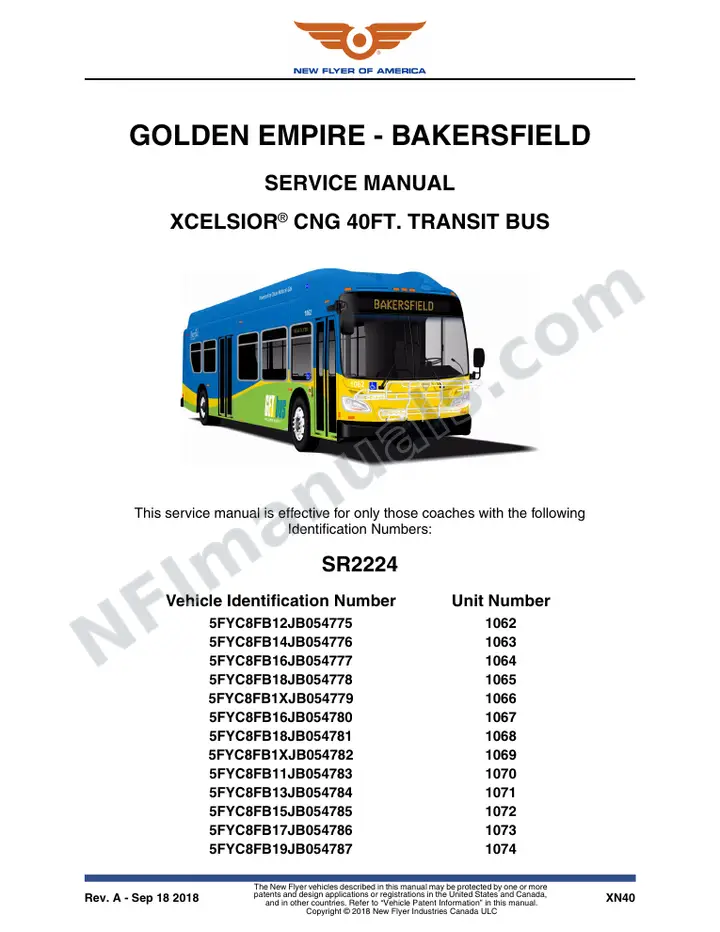 SR2224 Service Manual, Golden Empire - Bakerfield first-page preview