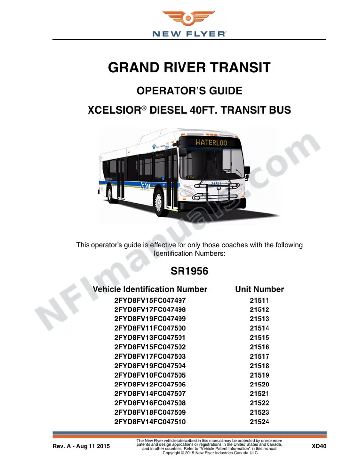 SR1956 Operator's Guide, Grand River Transit first-page preview