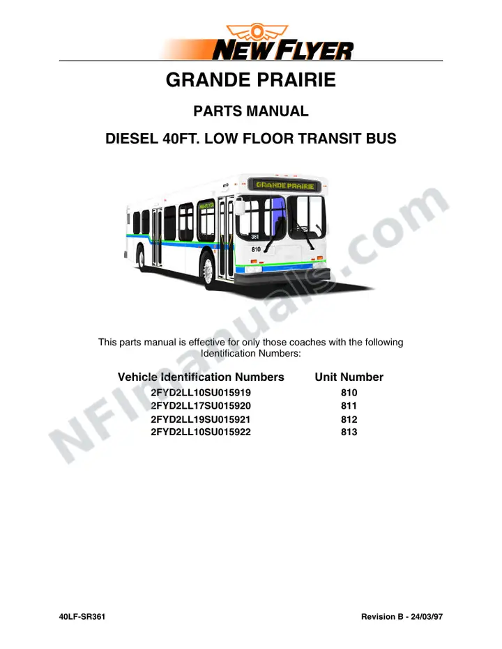 SR361 Parts Manual, The City of Grande Prairie first-page preview