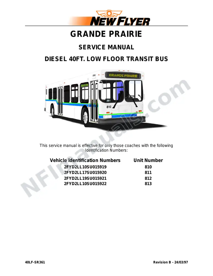 SR361 Service Manual, The City of Grande Prairie first-page preview