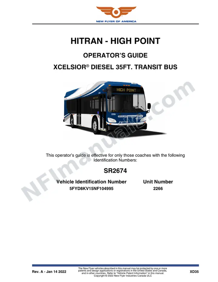 SR2674 Operator's Guide, HITRAN - High Point first-page preview