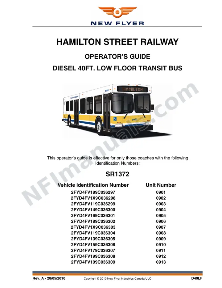 SR1372_1446 Operator's Guide, Hamilton Street Railway first-page preview