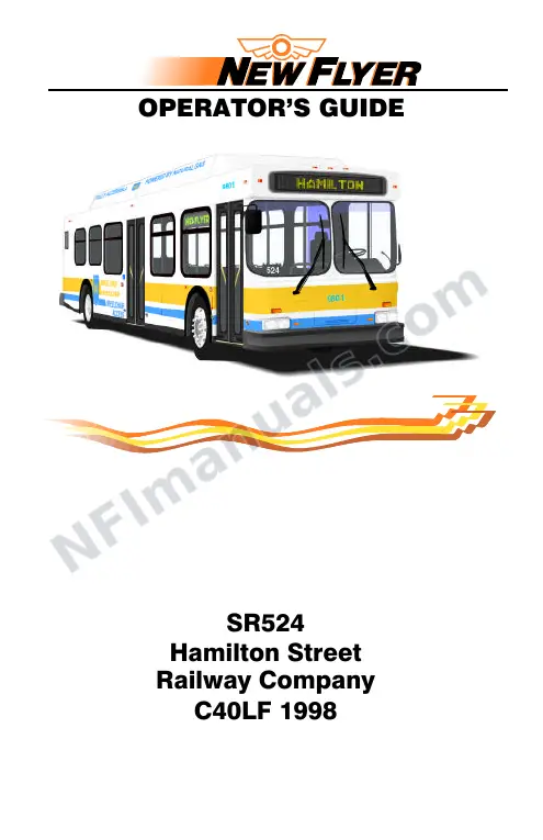 New Flyer C40LF Manual Package - Hamilton Street Railway Co included manual preview