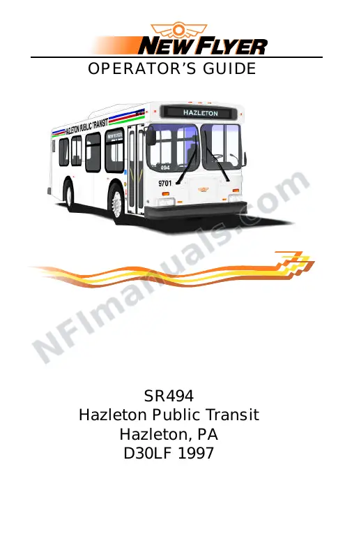 New Flyer D30LF Manual Package - Hazelton Public Transit included manual preview