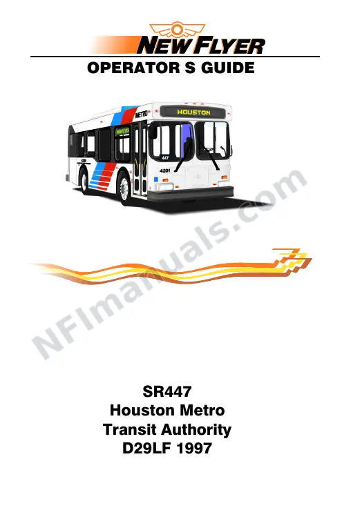 New Flyer D29LF Manual Package - Houston Metro Transit Authority included manual preview