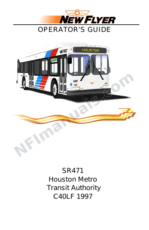 New Flyer C40LF Manual Package - Houston Metro Transit Authority included manual preview