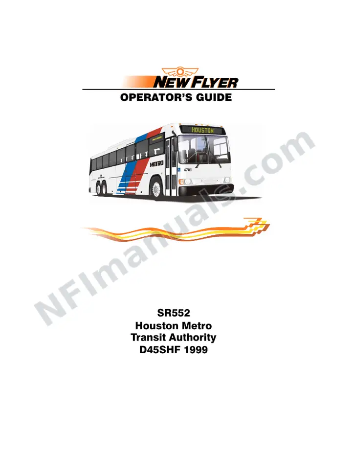 SR552 Operator's Guide, Houston Metro Transit Authority first-page preview