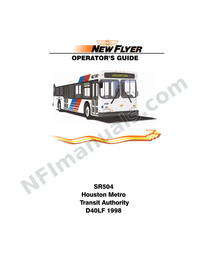 SR504 Operator's Guide, Houston Metro Transit Authority first-page preview