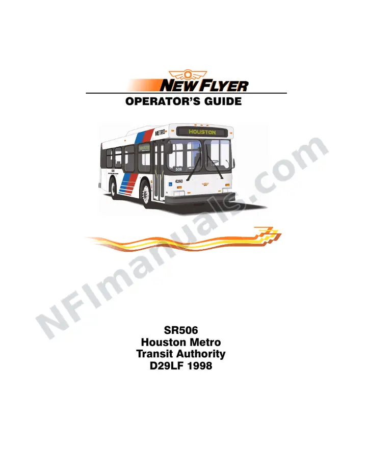 SR506 Operator's Guide, Houston Metro Transit Authority first-page preview