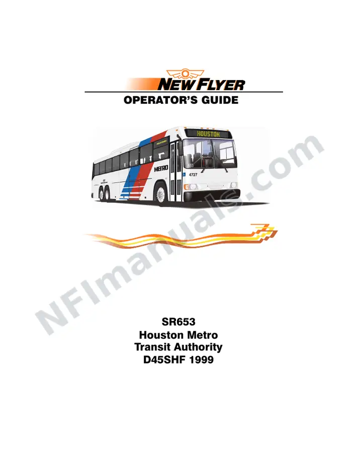 SR653 Operator's Guide, Houston Metro Transit Authority first-page preview