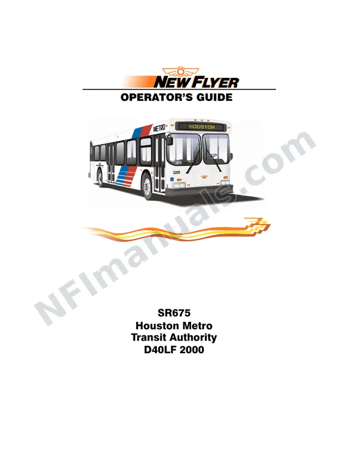SR675 Operator's Guide, Houston Metro Transit Authority first-page preview