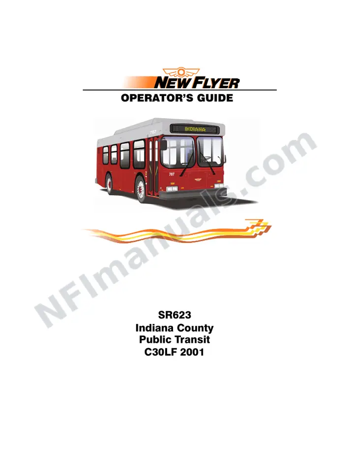 New Flyer C30LF Manual Package - Indiana County Public Transit included manual preview