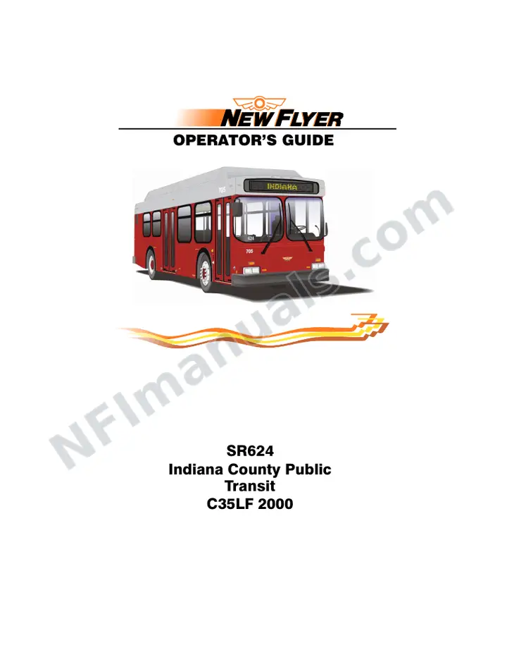 New Flyer C35LF Manual Package - Indiana County Public Transit included manual preview