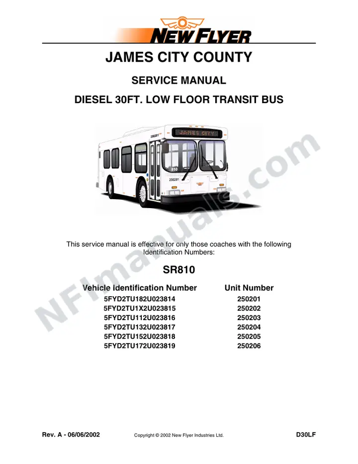 SR810 Service Manual, James City County first-page preview