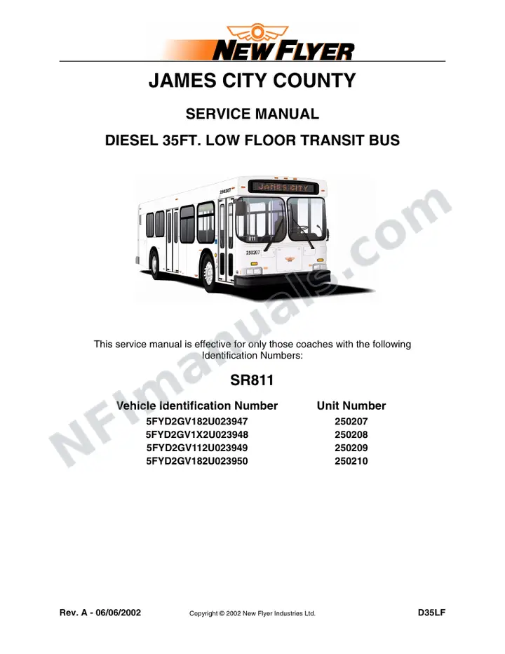 SR811 Service Manual, James City County first-page preview