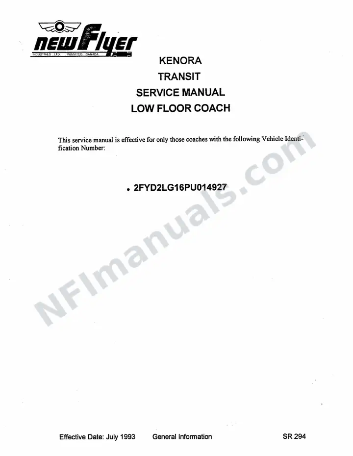 SR294, Kenora Transit first-page preview
