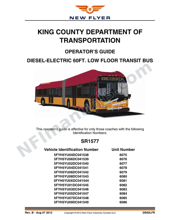 SR1577_1728 Operator's Guide, King County Department of Transportation first-page preview