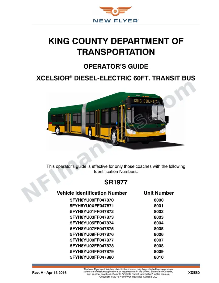SR1977_1998 Operator's Guide, King County Department of Transportation first-page preview