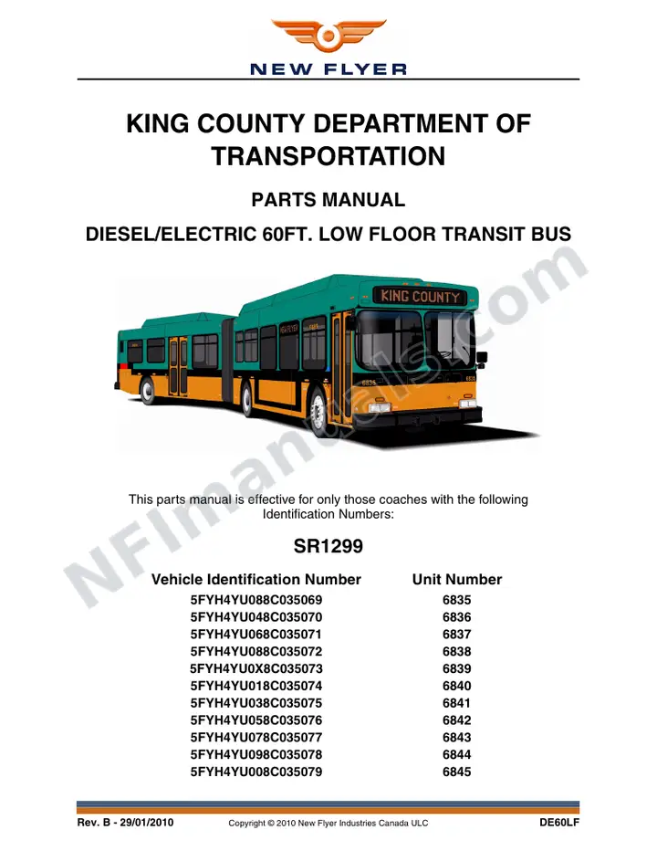 SR1299_1419 Parts Manual, King County Department of Transportation first-page preview