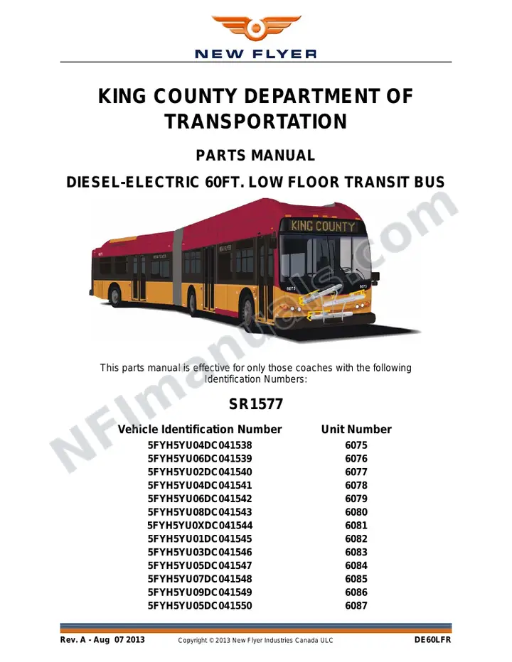 SR1577_1728 Parts Manual, King County Department of Transportation first-page preview