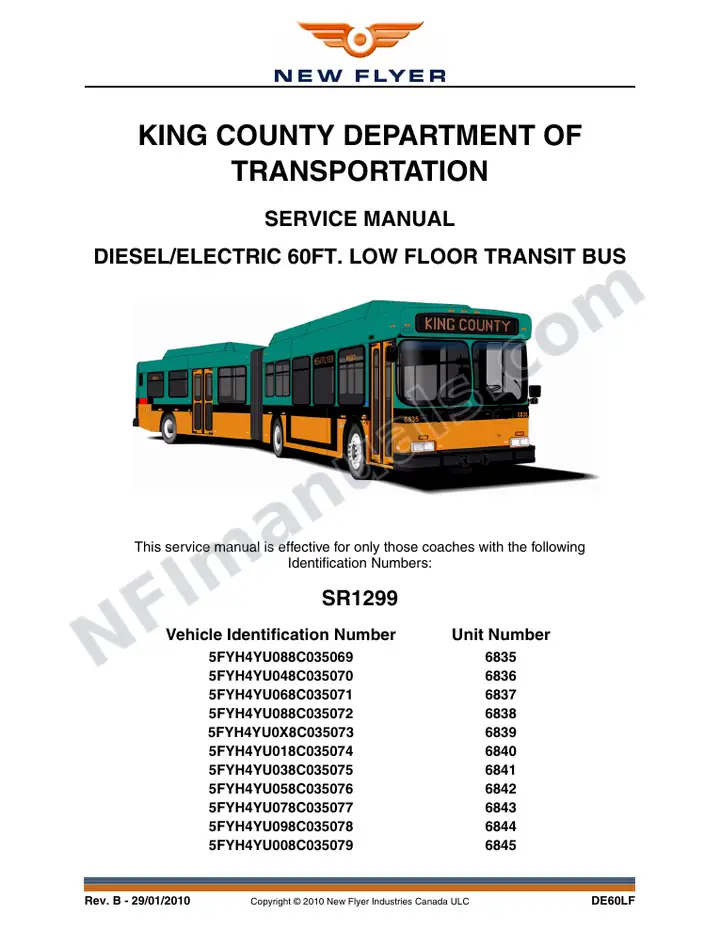 SR1299_1419 Service Manual, King County Department of Transportation first-page preview