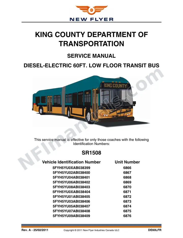 SR1508 Service Manual, King County Department of Transportation first-page preview