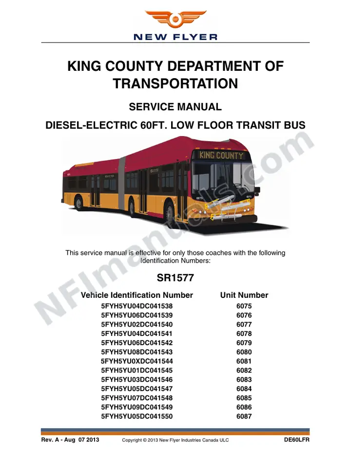 SR1577_1728 Service Manual, King County Department of Transportation first-page preview