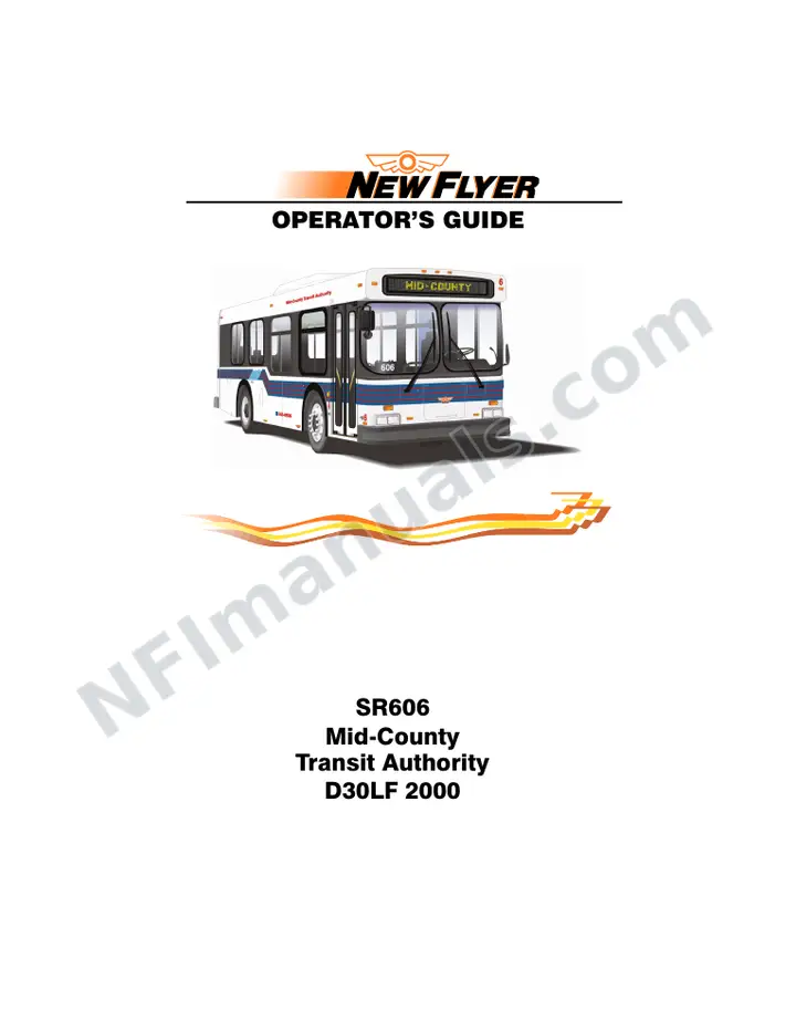 New Flyer D30LF Manual Package - Kittaning Transit included manual preview