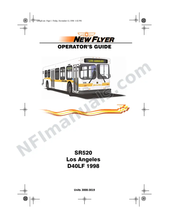 New Flyer D40LF Manual Package - LACMTA - Los Angeles included manual preview