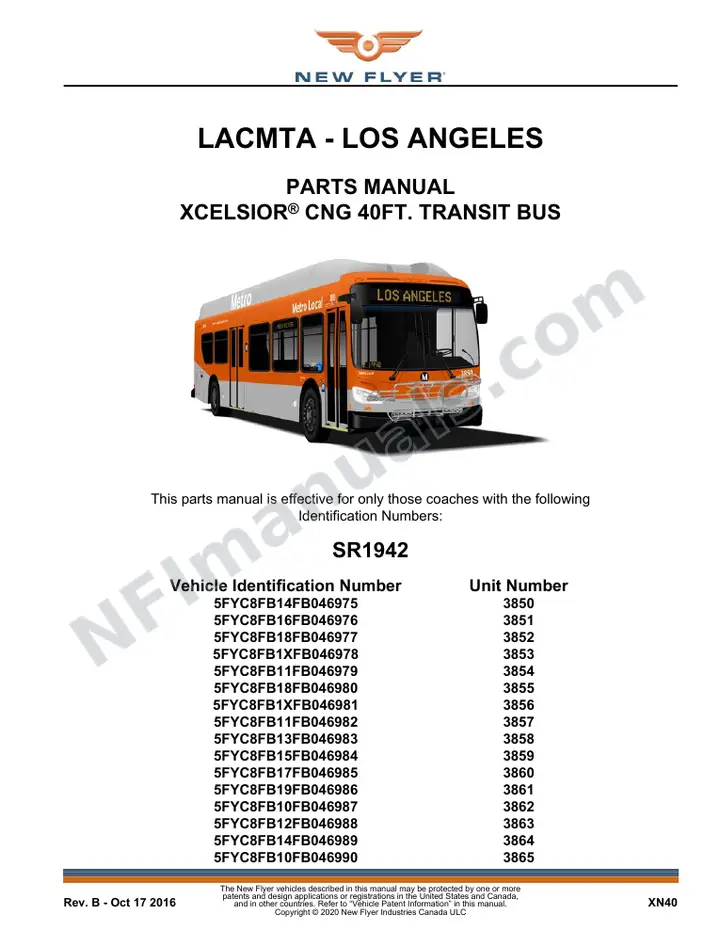 SR1942_2066 Parts Manual, LACMTA - Los Angeles first-page preview