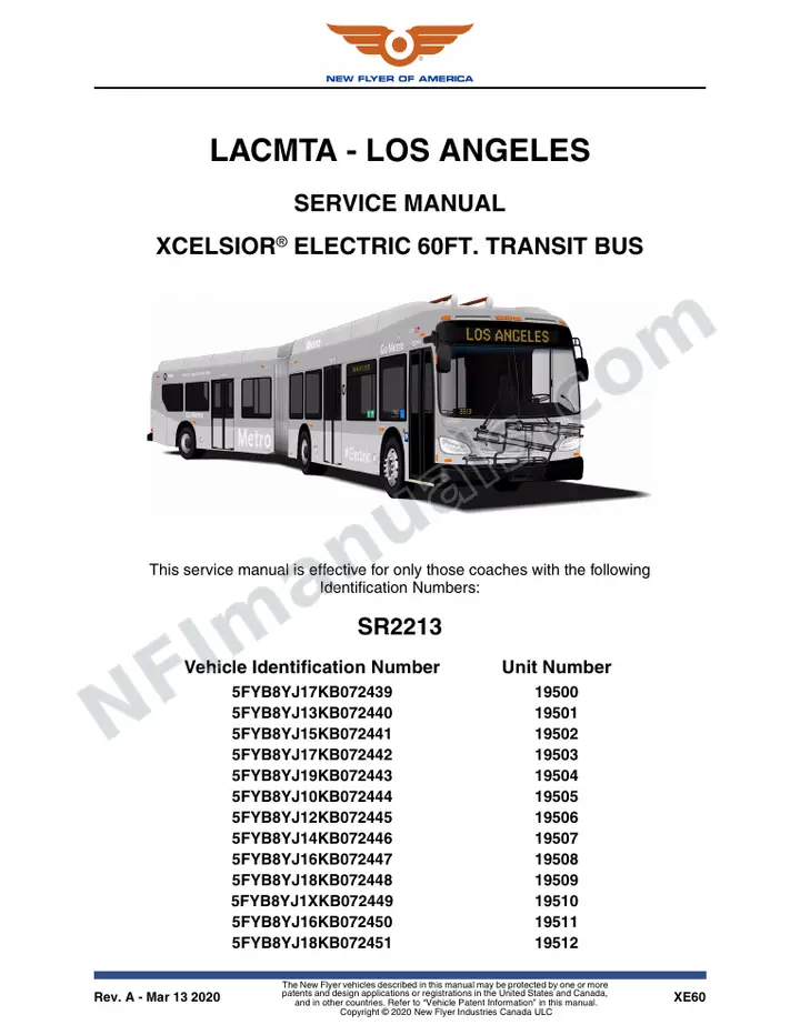 SR2213 Service Manual, LACMTA - Los Angeles first-page preview