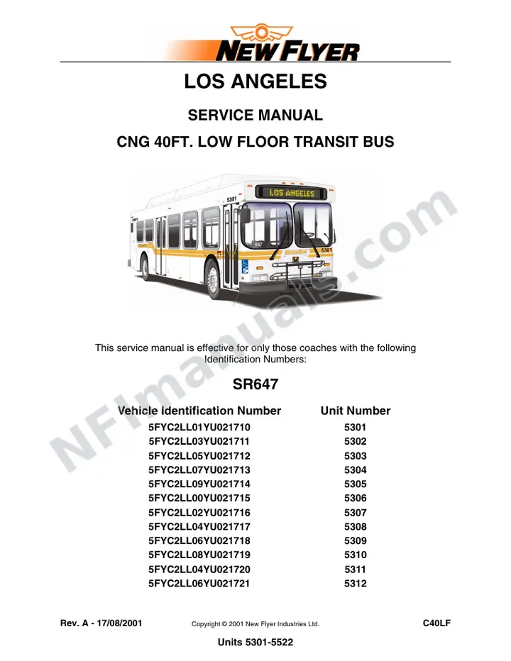 Units 5301-5522 Service Manual, Los Angeles (SR647) first-page preview