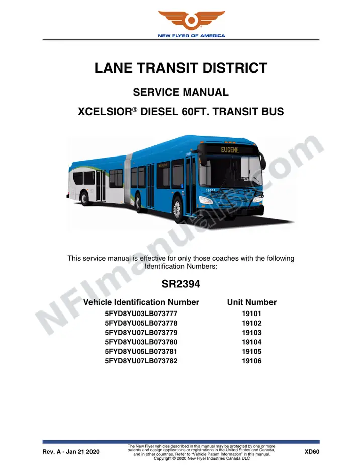 SR2394 Service Manual, Lane Transit District first-page preview
