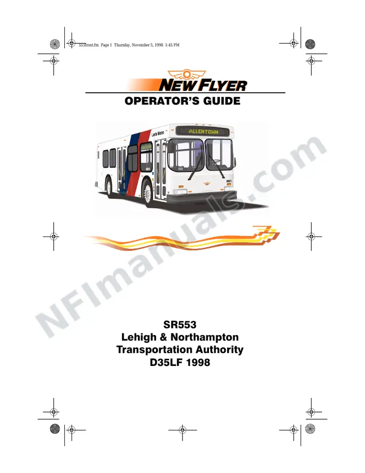 New Flyer D35LF Manual Package - Lehigh & Northampton Transportation Authority (LANTA) included manual preview