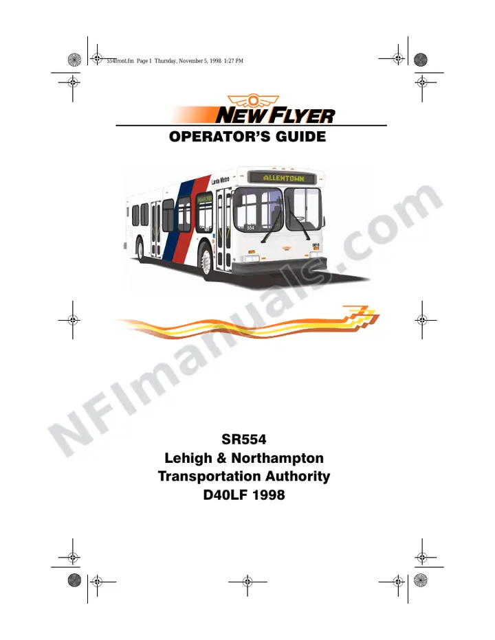 New Flyer D40LF Manual Package - Lehigh & Northampton Transportation Authority (LANTA) included manual preview