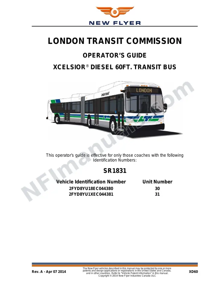 SR1831 Operator's Guide, London Transit Commission first-page preview