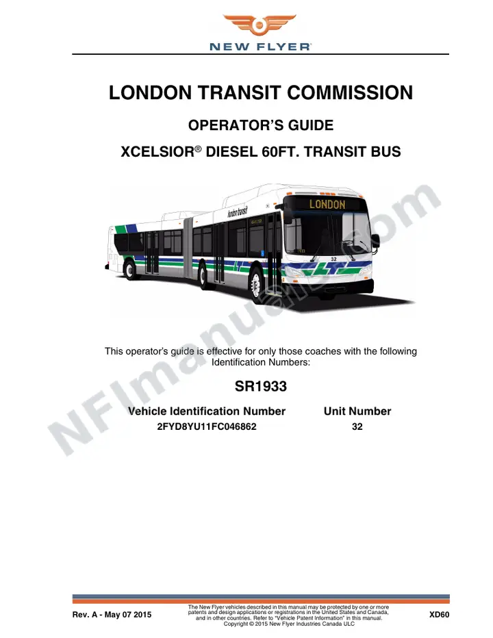 SR1933 Operator's Guide, London Transit Commission first-page preview