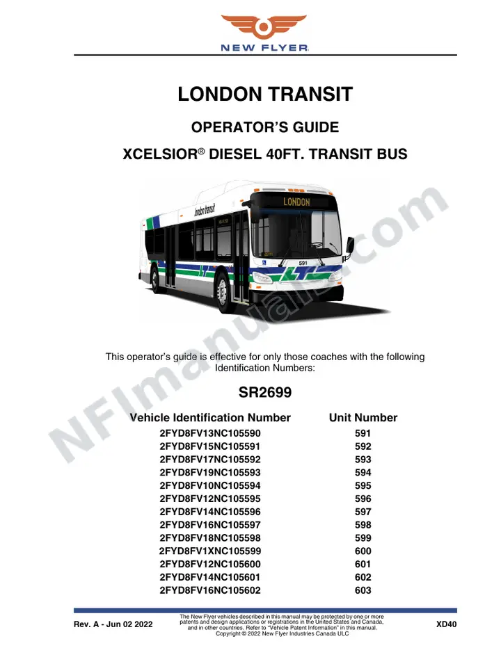 SR2699 Operator's Guide, London Transit first-page preview