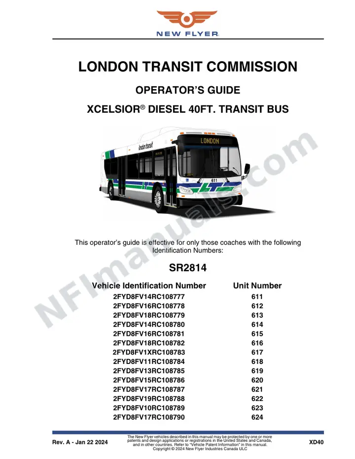 SR2814 Operator's Guide, London Transit Commission first-page preview
