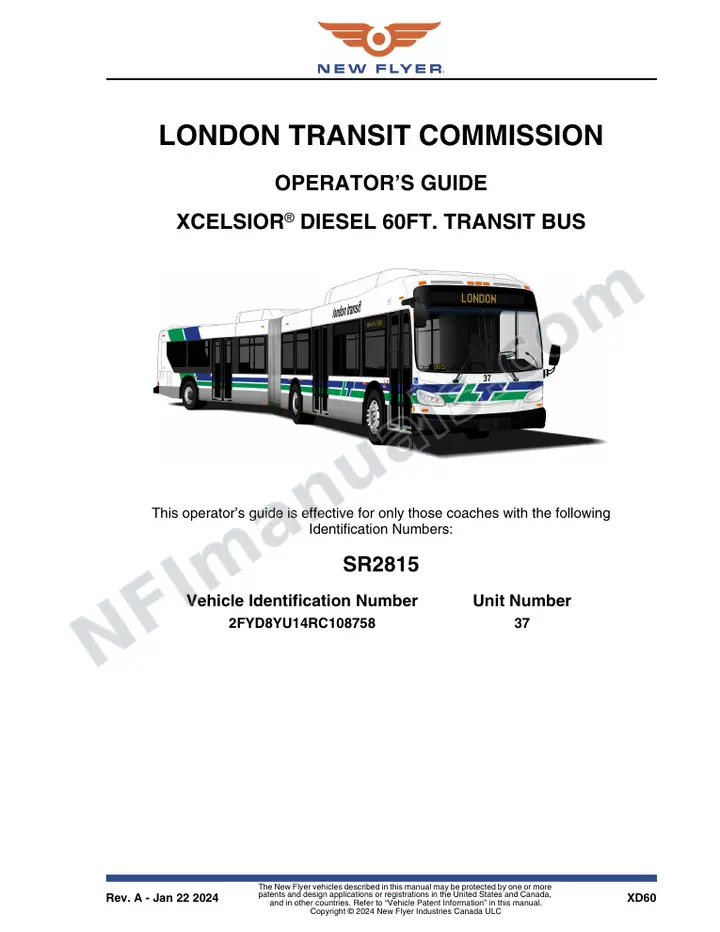 SR2815 Operator's Guide, London Transit Commission first-page preview