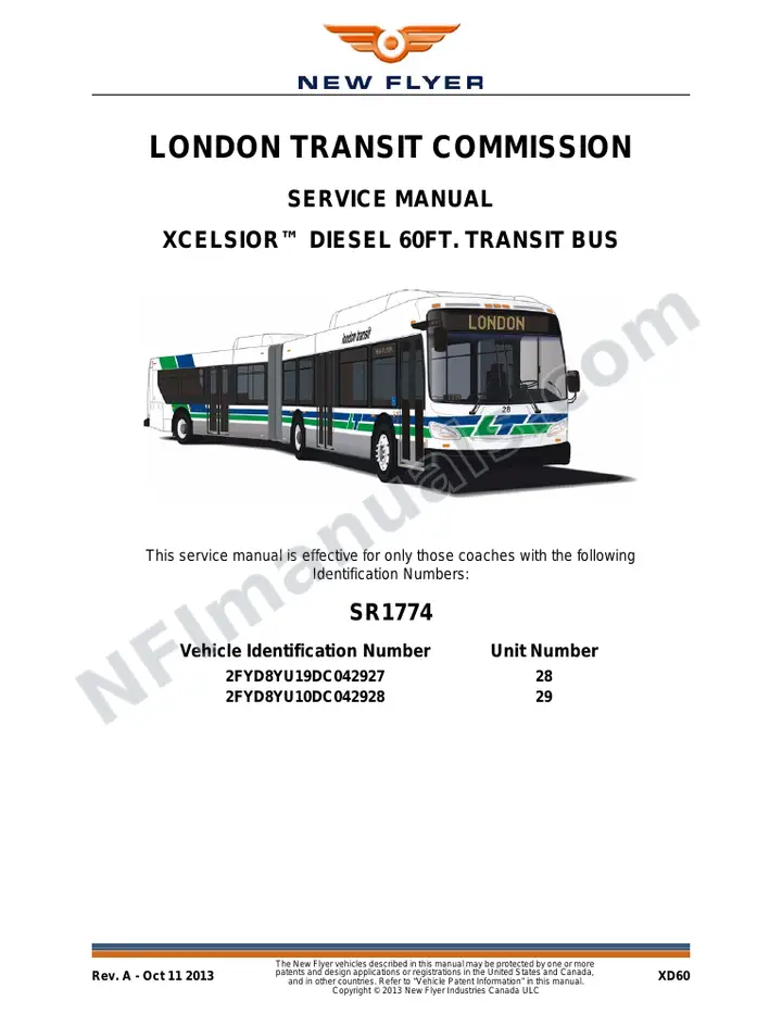 SR1774 Service Manual, London Transit Commission first-page preview