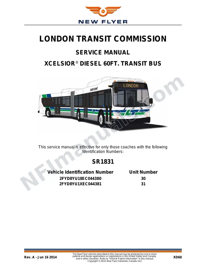 SR1831 Service Manual, London Transit Commission first-page preview