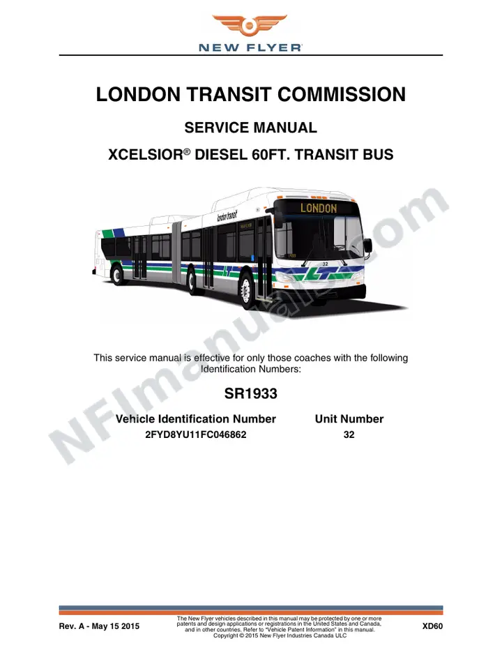SR1933 Service Manual, London Transit Commission first-page preview