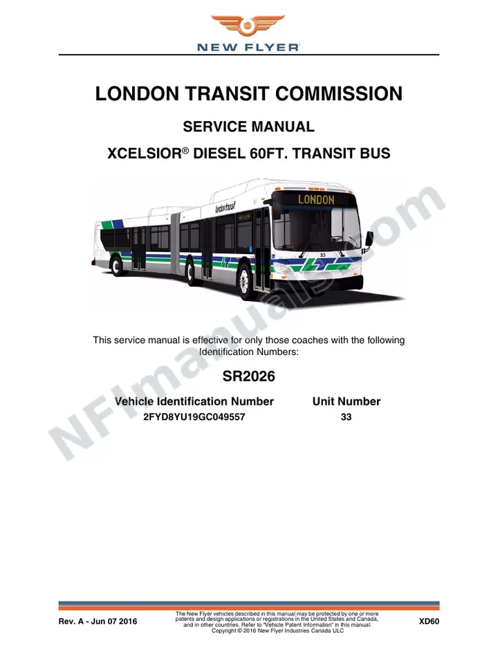 SR2026 Service Manual, London Transit Commission first-page preview