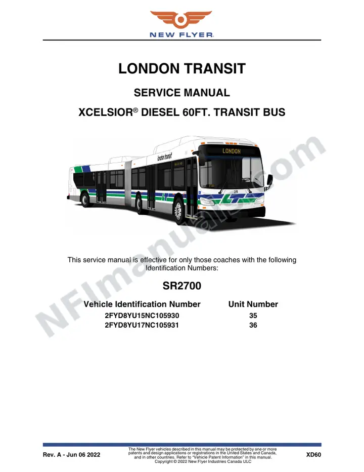 SR2700 Service Manual, London Transit first-page preview