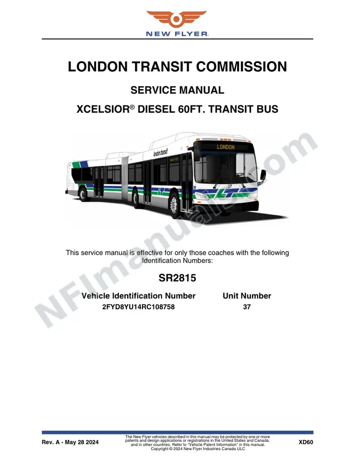 SR2815 Service Manual, London Transit Commission first-page preview